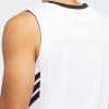 imageadidas Mens Basketball Legends 3Stripes Tank TopWhiteBlack