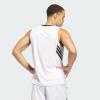 imageadidas Mens Basketball Legends 3Stripes Tank TopWhiteBlack