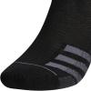 imageadidas Mens Climacool Superlite Quarter Socks 3 PackBlackNight GreyOnix Grey