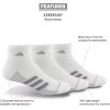 imageadidas Mens Climacool Superlite Quarter Socks 3 PackWhiteLight Onix GreyClear Onix Grey
