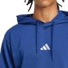 imageadidas Mens Essentials Feel Cozy Fleece HoodieDark BlueWhite