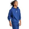 imageadidas Mens Essentials Feel Cozy Fleece HoodieDark BlueWhite