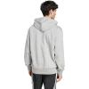 imageadidas Mens Essentials Feel Cozy Fleece HoodieMedium Grey HeatherBlack