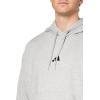 imageadidas Mens Essentials Feel Cozy Fleece HoodieMedium Grey HeatherBlack