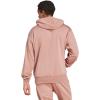 imageadidas Mens Essentials Feel Cozy Fleece HoodieWarm ClayWhite