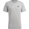 imageadidas Mens Essentials Feel Ready Training TShirtMedium Grey HeatherWhiteBlack