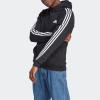 imageadidas Mens Essentials Fleece 3 Stripes Hoodie Training Athletic Outerwear Casual  GreyBlack