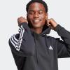 imageadidas Mens Essentials Fleece 3 Stripes Hoodie Training Athletic Outerwear Casual  GreyBlack