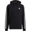 imageadidas Mens Essentials Fleece 3 Stripes Hoodie Training Athletic Outerwear Casual  GreyBlackWhite