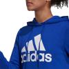 imageadidas Mens Essentials Fleece 3 Stripes Hoodie Training Athletic Outerwear Casual  GreyBold BlueWhite