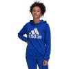 imageadidas Mens Essentials Fleece 3 Stripes Hoodie Training Athletic Outerwear Casual  GreyBold BlueWhite