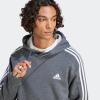 imageadidas Mens Essentials Fleece 3 Stripes Hoodie Training Athletic Outerwear Casual  GreyDark Grey Heather