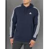imageadidas Mens Essentials Fleece 3 Stripes Hoodie Training Athletic Outerwear Casual  GreyInk