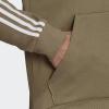 imageadidas Mens Essentials Fleece 3 Stripes Hoodie Training Athletic Outerwear Casual  GreyOrbit GreenWhite