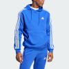 imageadidas Mens Essentials Fleece 3 Stripes Hoodie Training Athletic Outerwear Casual  GreySemi Lucid Blue