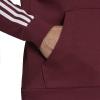 imageadidas Mens Essentials Fleece 3 Stripes Hoodie Training Athletic Outerwear Casual  GreyVictory CrimsonWhite