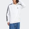 imageadidas Mens Essentials Fleece 3 Stripes Hoodie Training Athletic Outerwear Casual  GreyWhite