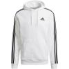 imageadidas Mens Essentials Fleece 3 Stripes Hoodie Training Athletic Outerwear Casual  GreyWhiteBlack