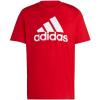 imageadidas Mens Essentials Single Jersey 3Stripes TShirtBetter Scarlet