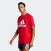 imageadidas Mens Essentials Single Jersey 3Stripes TShirtBetter Scarlet