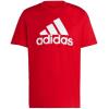 imageadidas Mens Essentials Single Jersey 3Stripes TShirtBetter Scarlet
