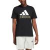 imageadidas Mens Essentials Single Jersey 3Stripes TShirtBlackWhiteOlive Strata