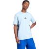 imageadidas Mens Essentials Single Jersey 3Stripes TShirtBlueBlack