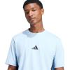 imageadidas Mens Essentials Single Jersey 3Stripes TShirtBlueBlack