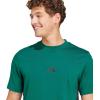 imageadidas Mens Essentials Single Jersey 3Stripes TShirtCollegiate GreenBlack