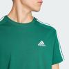 imageadidas Mens Essentials Single Jersey 3Stripes TShirtCollegiate GreenGreen