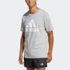 imageadidas Mens Essentials Single Jersey 3Stripes TShirtMedium Grey Heather