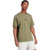 imageadidas Mens Essentials Single Jersey 3Stripes TShirtOlive StrataBlack