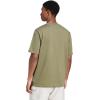 imageadidas Mens Essentials Single Jersey 3Stripes TShirtOlive StrataBlack