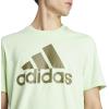 imageadidas Mens Essentials Single Jersey 3Stripes TShirtSemi Green Spark