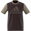 imageadidas Mens Essentials Single Jersey 3Stripes TShirtShadow BrownBlanch Cargo