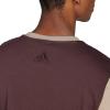 imageadidas Mens Essentials Single Jersey 3Stripes TShirtShadow BrownBlanch Cargo