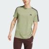 imageadidas Mens Essentials Single Jersey 3Stripes TShirtTent Green