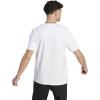 imageadidas Mens Essentials Single Jersey 3Stripes TShirtWhiteShadow Violet