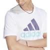 imageadidas Mens Essentials Single Jersey 3Stripes TShirtWhiteShadow Violet