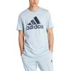 imageadidas Mens Essentials Single Jersey 3Stripes TShirtWonder BlueWonder Blue