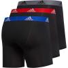 imageadidas Mens Microfiber Boxer Briefs Underwear Multipack  Athletic Moisture Wicking Stretch Fit ampamp TaglessBlackCollegiate Royal BlueScarlet Red