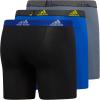imageadidas Mens Microfiber Boxer Briefs Underwear Multipack  Athletic Moisture Wicking Stretch Fit ampamp TaglessBlackTeam Royal BlueImpact YellowP