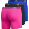 imageadidas Mens Microfiber Boxer Briefs Underwear Multipack  Athletic Moisture Wicking Stretch Fit ampamp TaglessLucid Fuchsia PinkLegend Ink BlueLucid BlueP