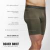 imageadidas Mens Microfiber Boxer Briefs Underwear Multipack  Athletic Moisture Wicking Stretch Fit ampamp TaglessOlive Strata GreenBlackOnix GreyM
