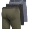 imageadidas Mens Microfiber Boxer Briefs Underwear Multipack  Athletic Moisture Wicking Stretch Fit ampamp TaglessOlive Strata GreenBlackOnix GreyM