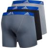 imageadidas Mens Microfiber Boxer Briefs Underwear Multipack  Athletic Moisture Wicking Stretch Fit ampamp TaglessOnix GreyBlackCollegiate Royal BlueP
