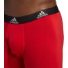 imageadidas Mens Performance 3Pack Long Boxer Brief Underwear Boxer Briefs  3Pack Long Mens Underwear PackScarlet RedBlackOnix GreyPerformance