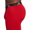 imageadidas Mens Performance 3Pack Long Boxer Brief Underwear Boxer Briefs  3Pack Long Mens Underwear PackScarlet RedBlackOnix GreyPerformance