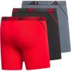 imageadidas Mens Performance Athletic Mesh Boxer Brief Underwear 3Pack Moisture Wicking Sport ComfortBetter ScarletBlackOnix Grey
