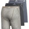 imageadidas Mens Performance Athletic Mesh Boxer Brief Underwear 3Pack Moisture Wicking Sport ComfortDrift Wonder Aluminaputty BeigeCarbon GreyOnix Grey